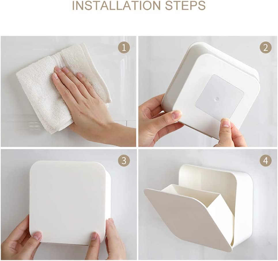 Cotton Swab Storage Box Dispenser Jar Wall Mount Cotton Ball Qtip Balls Holder Organizer