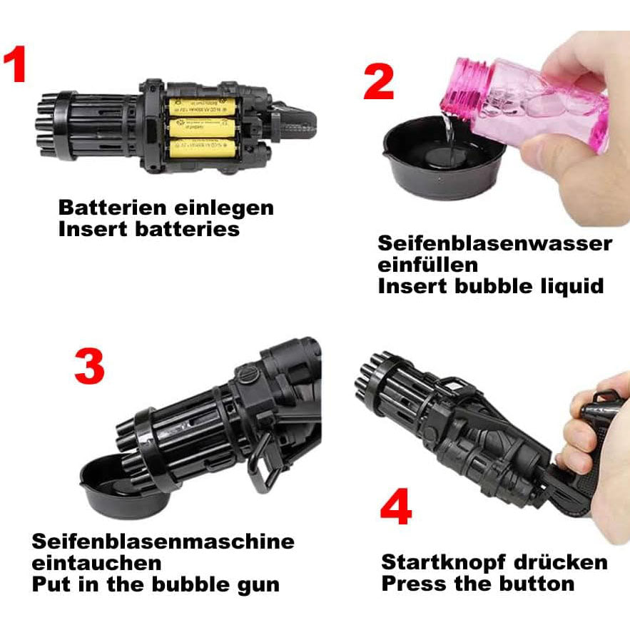Automatic Bubble Machine with Light Bubble Guns Automatic Bubble Gun Toy