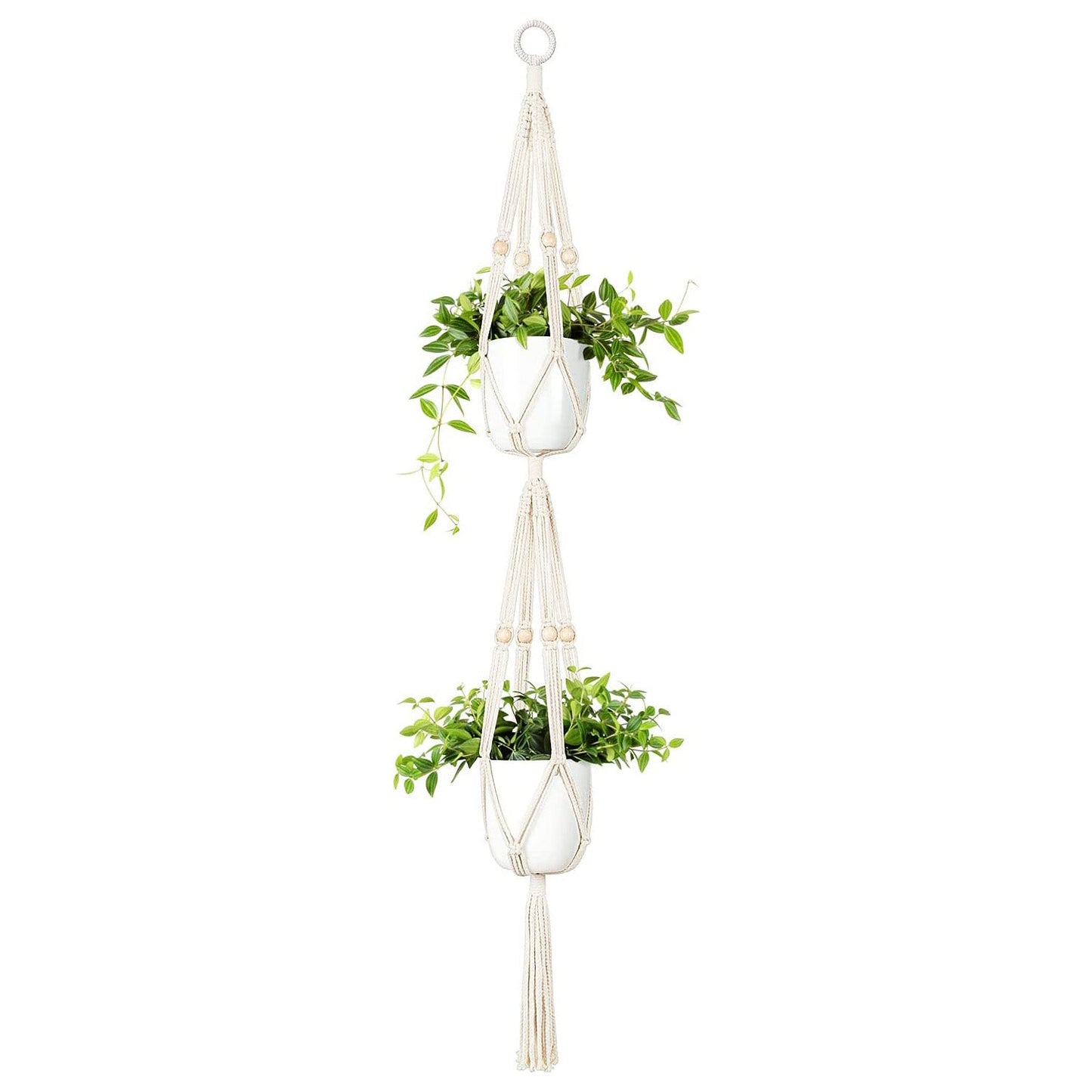 2 x Double Plant pot hanging rope