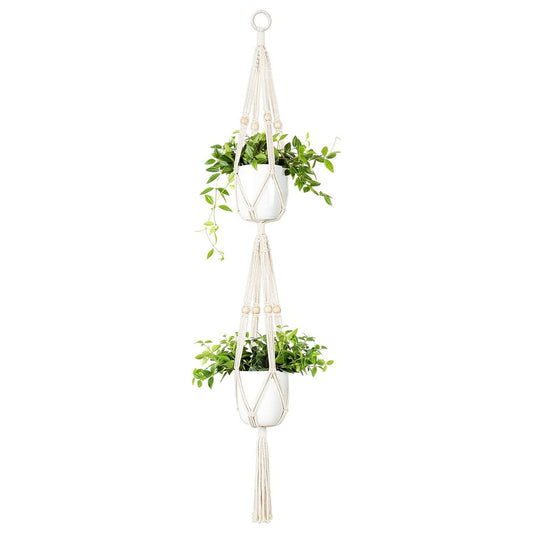 2 x Double Plant pot hanging rope
