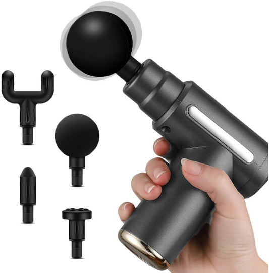Percussion Muscle Massage Gun Handheld Deep Tissue Massager Gun Black