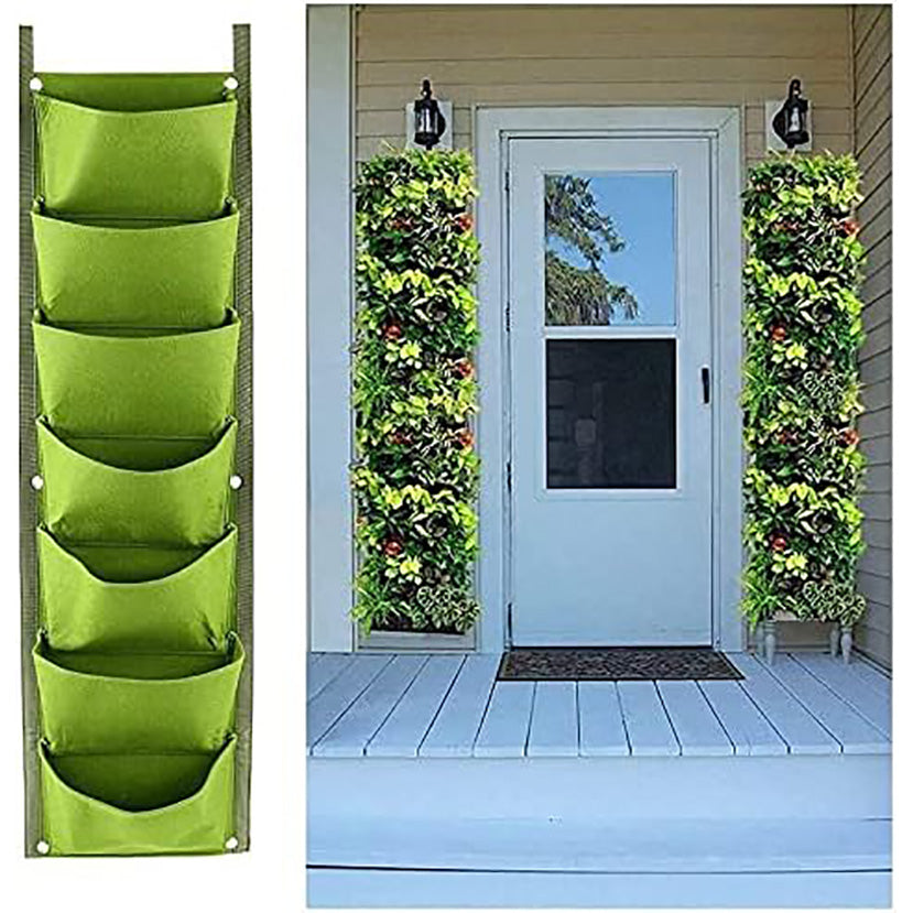 Plant Bag Wall Hanging Garden Planter 7 Pockets