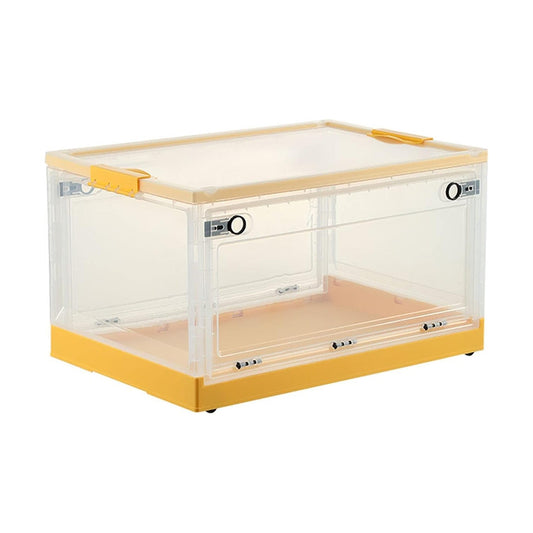 Storage Box Large Capacity Clothing Box Folding Yellow 25L