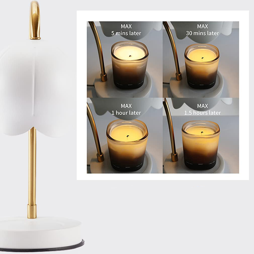 Candle Warmer Lamp Dimmable Electric Candle Wax Melter Lamp White