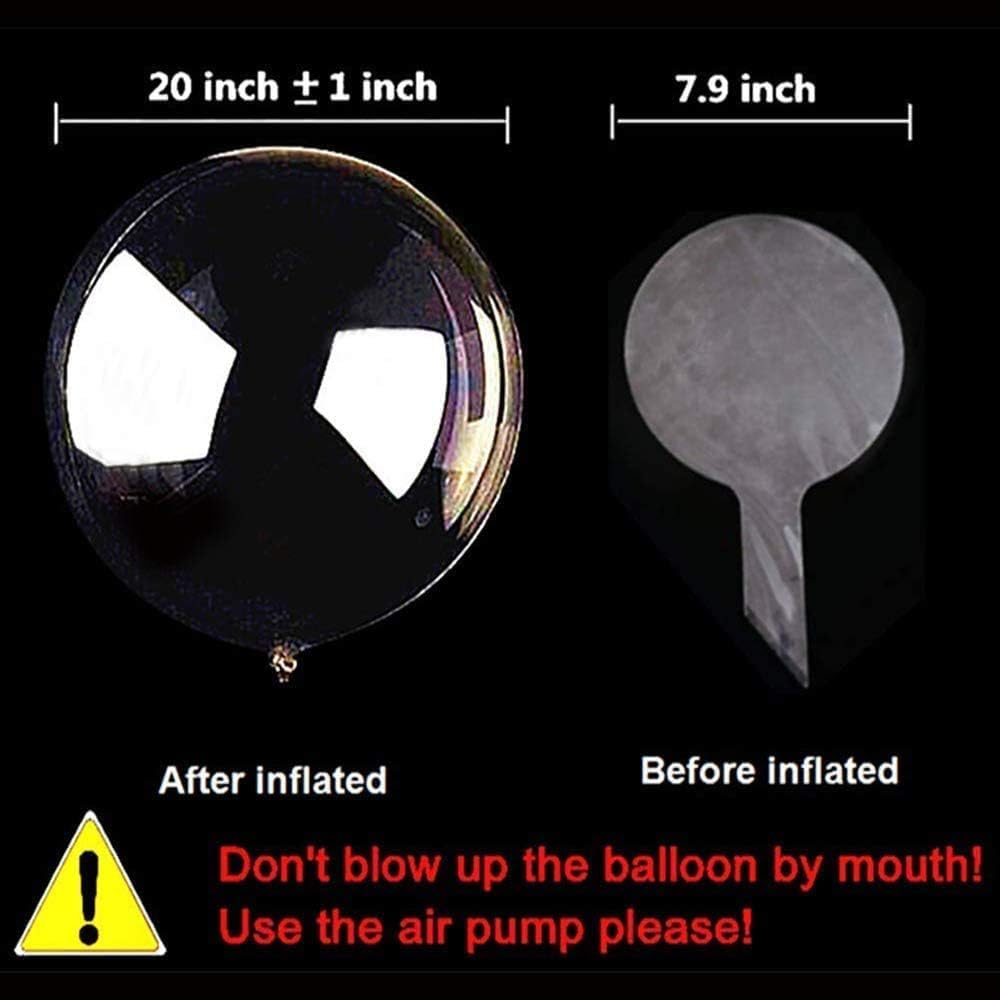 20 Pack LED Bobo Balloons Light Up Balloons Clear Helium Bubble Bobo Glow Balloons with String Lights for Parties Birthday Wedding Decoration