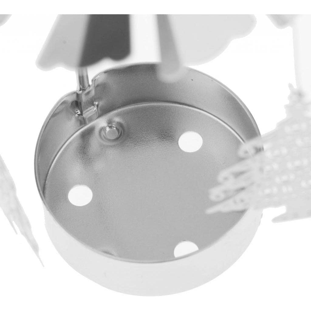 Rotating Candle Holder Metal Silver Tealight Candle Holder - Xmas' tree