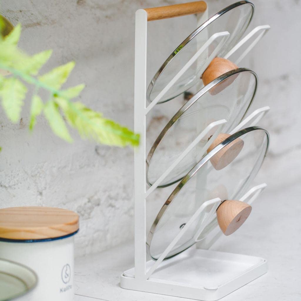 Kitchen Pot Lid Rack Holder Over Sink Drainer Shelf Compatible with Kitchen Supplies Storage Counter Organizer