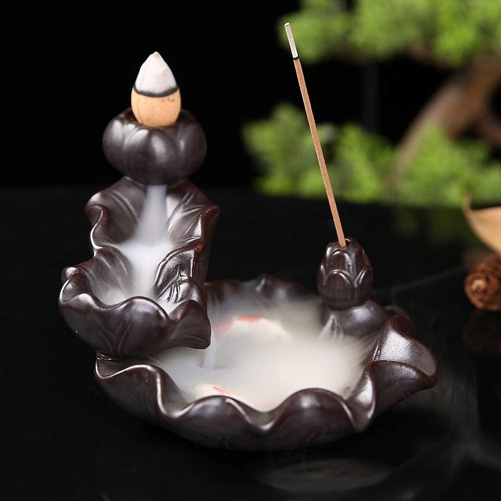 Backflow Incense Burner - Lotus Pond with Koi Fish