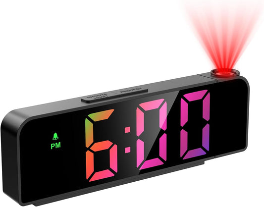 Projection Alarm Clock LED Display Table Clock