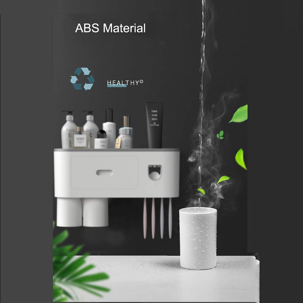 Toothbrush Holder Rack Bathroom Storage Organiser 4 Cups