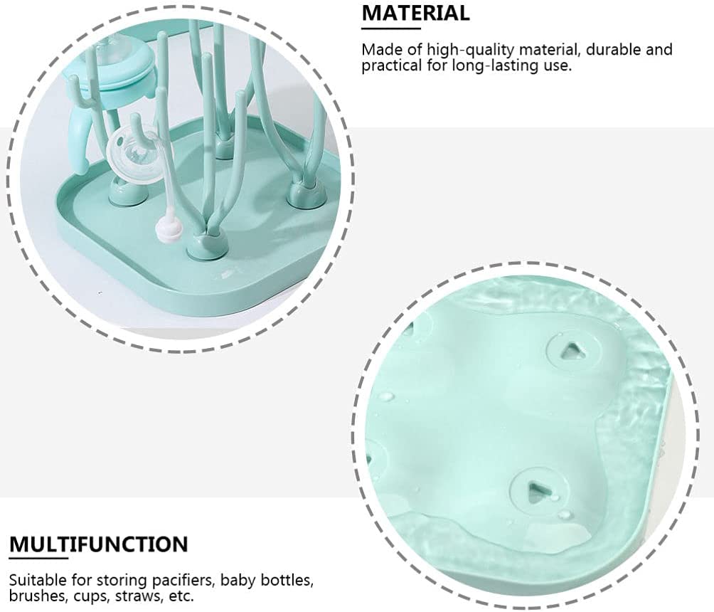 Baby Bottle Drying Rack Dryer Holder Stand for Nursing Bottles, Cups, Teats, Pump Parts Pink