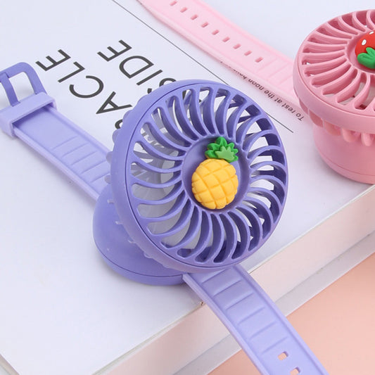 Portable Rechargeable Mini Watch Fan Purple