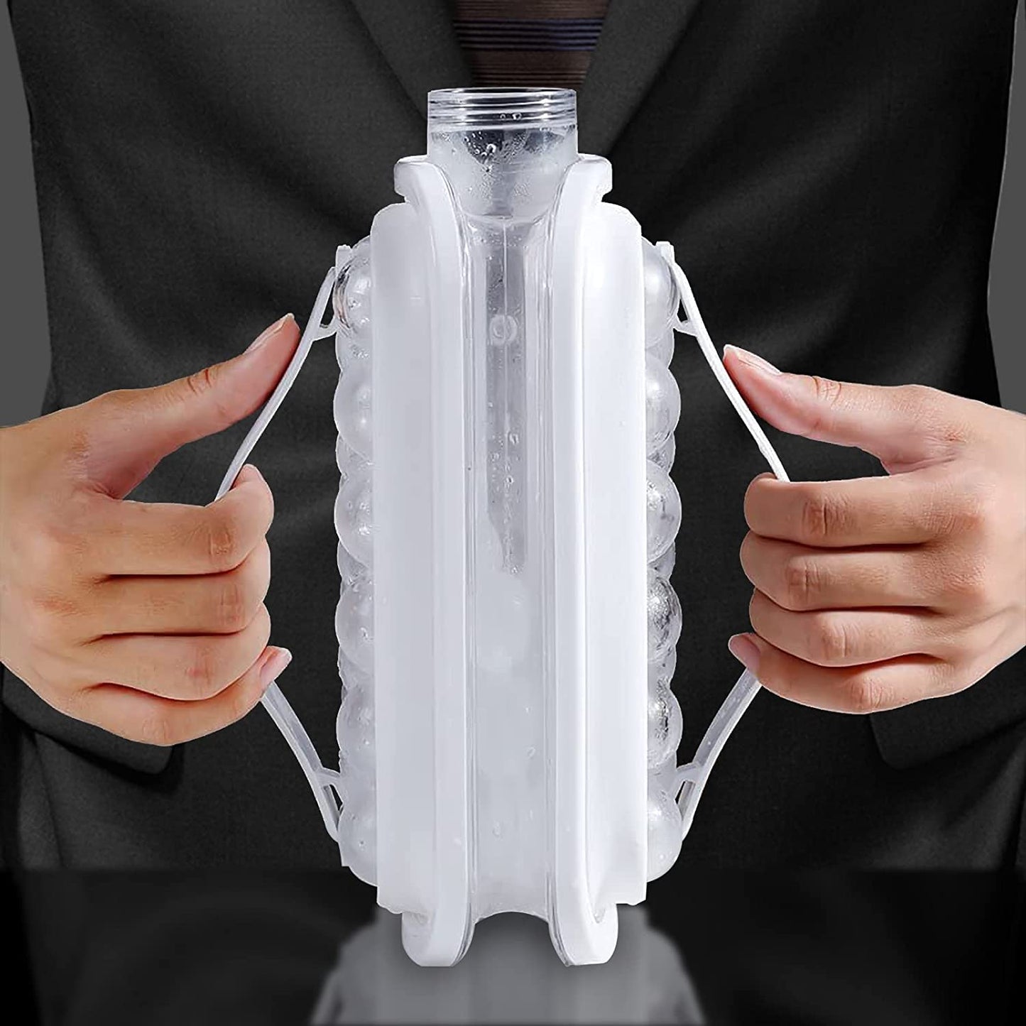 17 Pcs Portable Ice Maker Bottle Gray