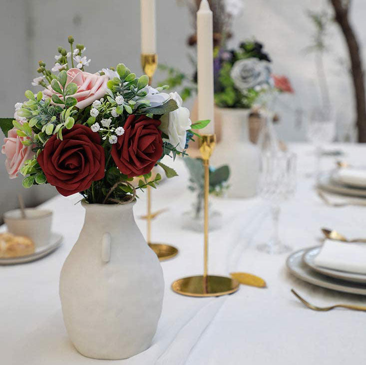 25pcs Artificial Flower Rose Decorated Rose Flower - Red