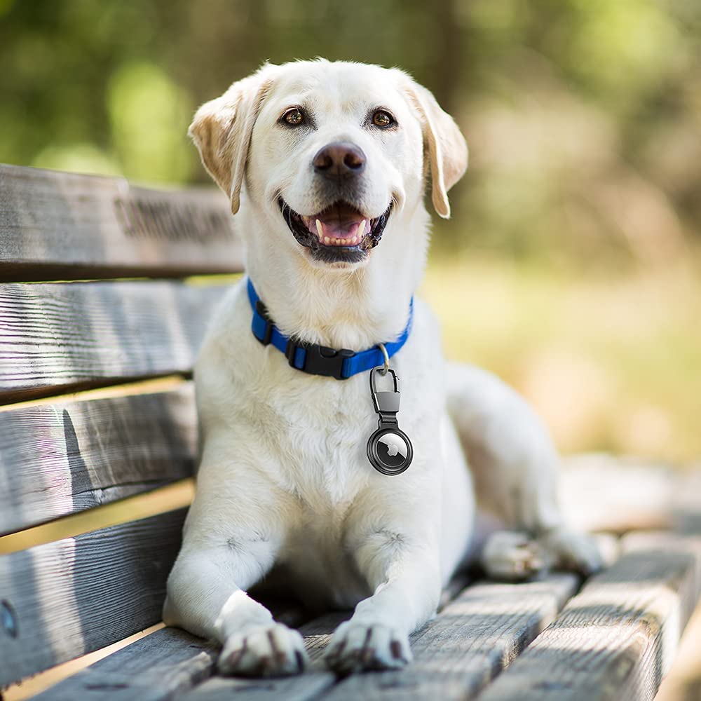 4 Pack AirTag Case with Carabiner, Secure Holder Protective Cover for Air Tag with Sturdiness Aluminum Alloy Case