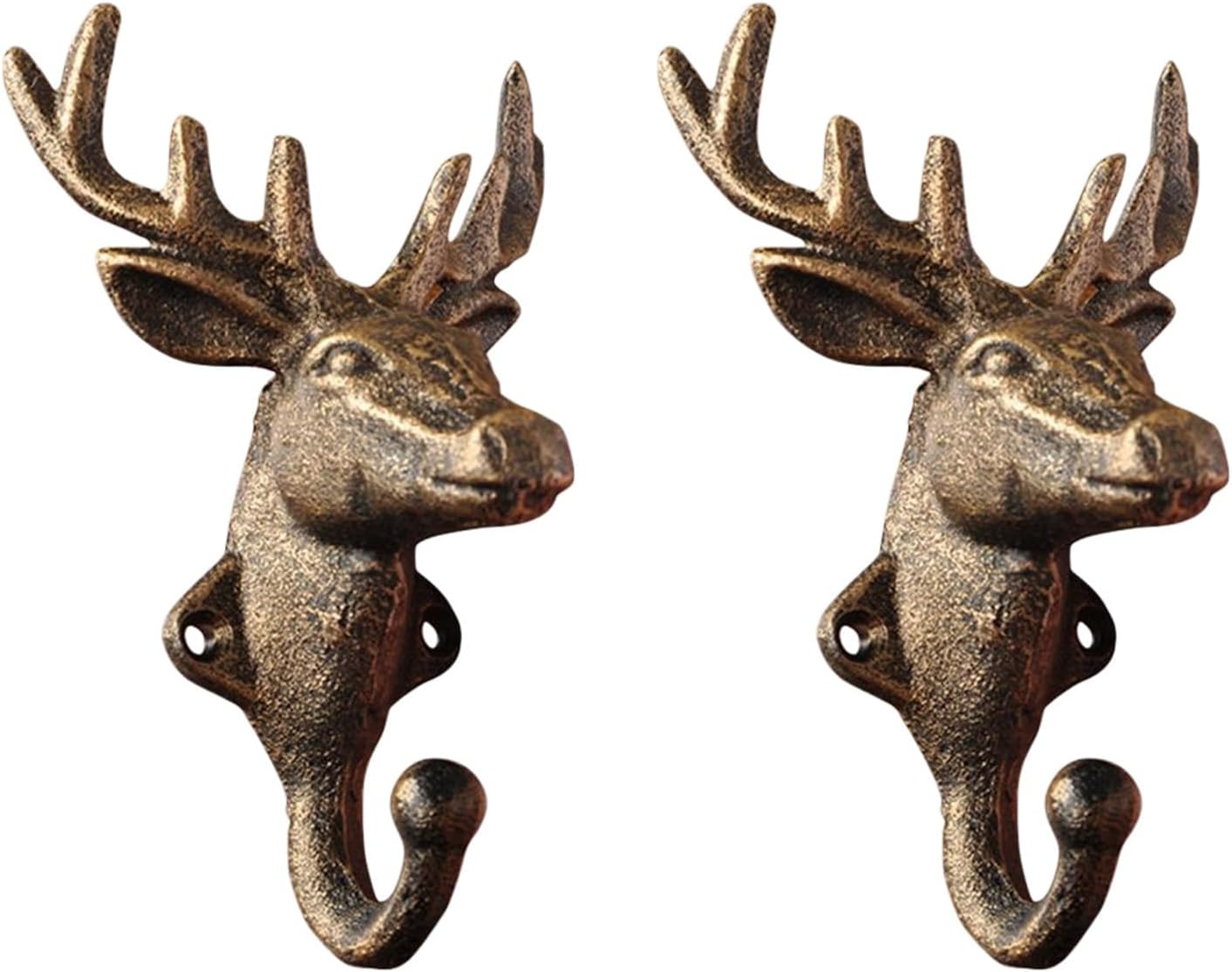 Cast Iron Deer Hook 2 Pack