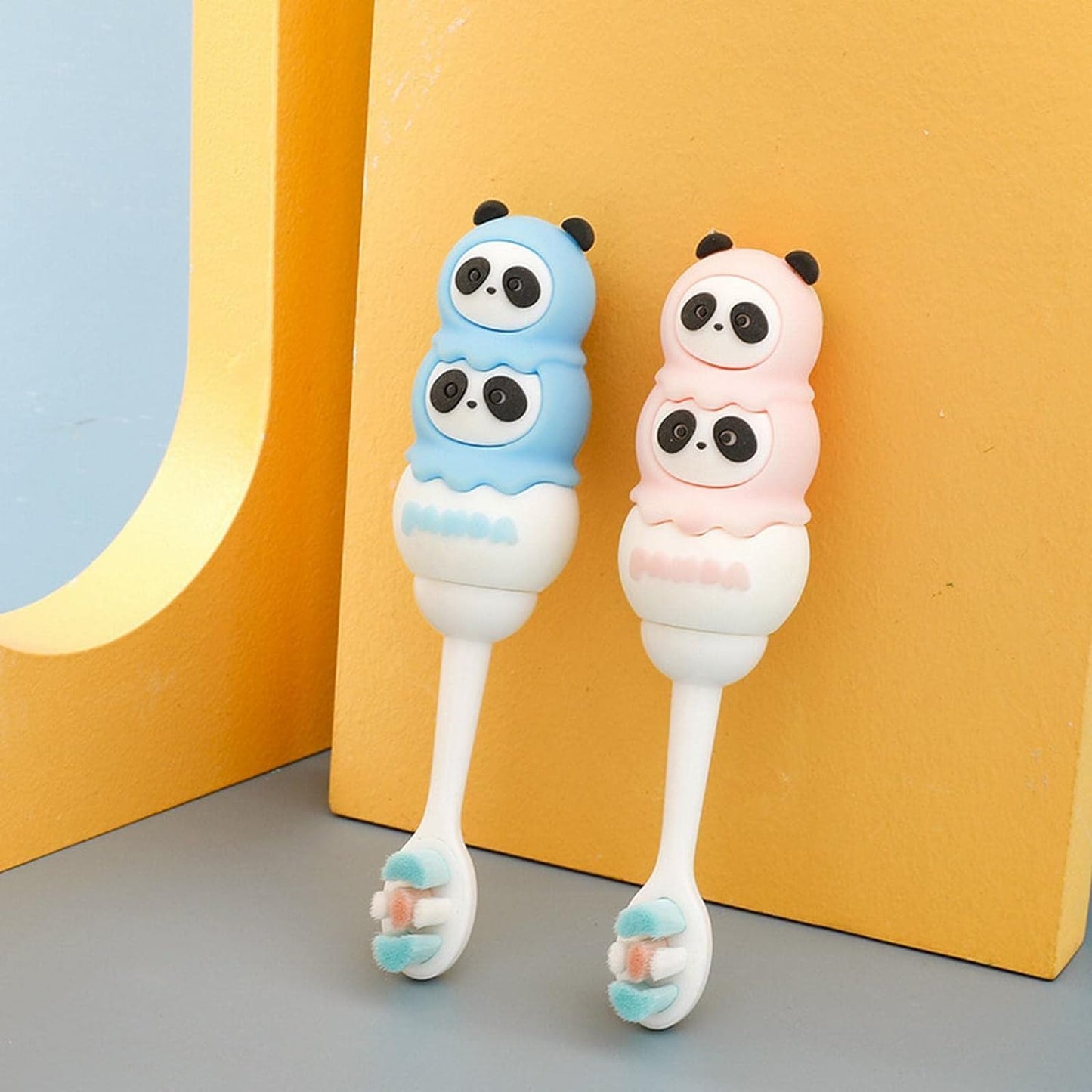 Soft Bristles Tooth brush for Kids - Panda 2 Pcs Set