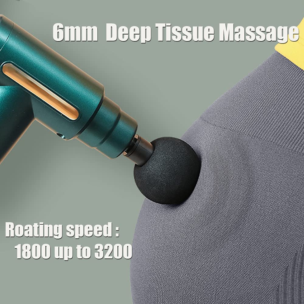 Percussion Muscle Massage Gun Handheld Deep Tissue Massager Gun Green