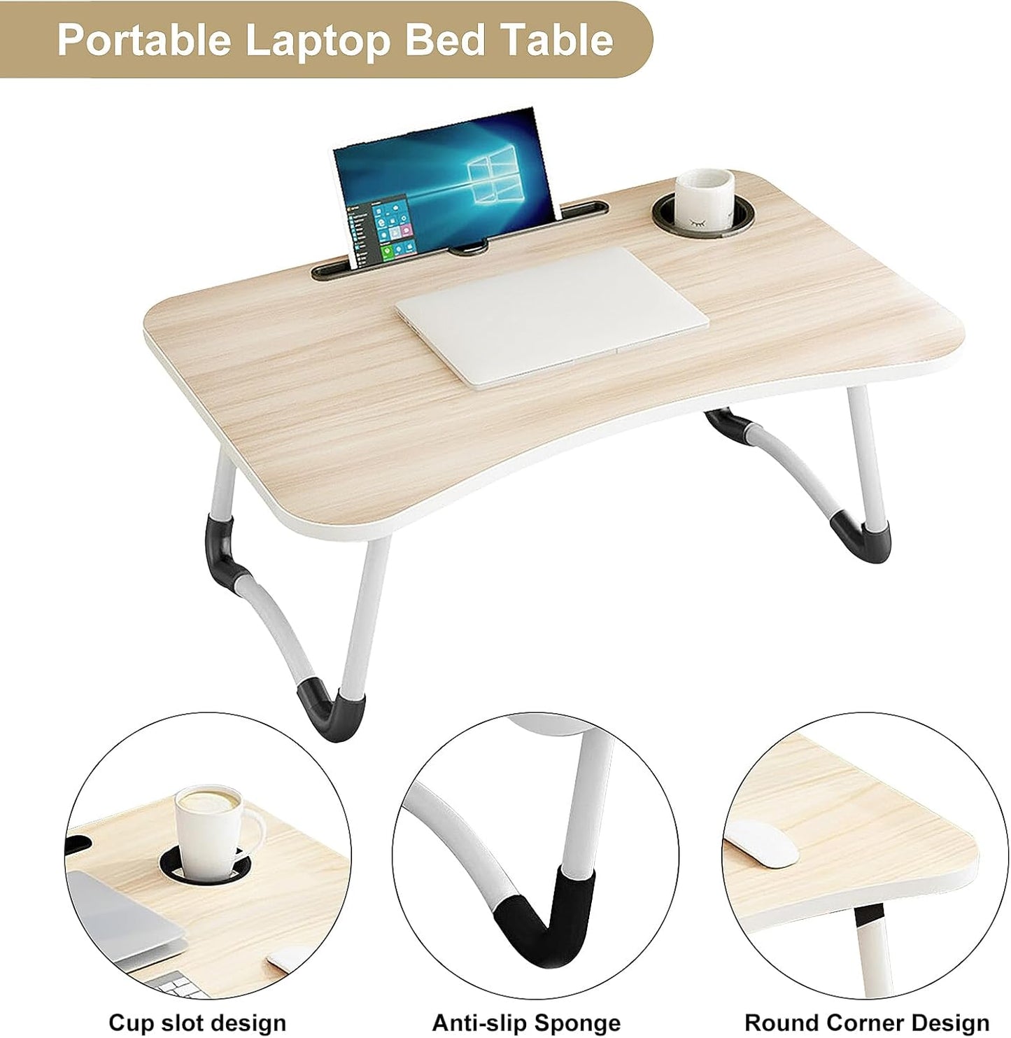 Laptop Bed Table with Drawer