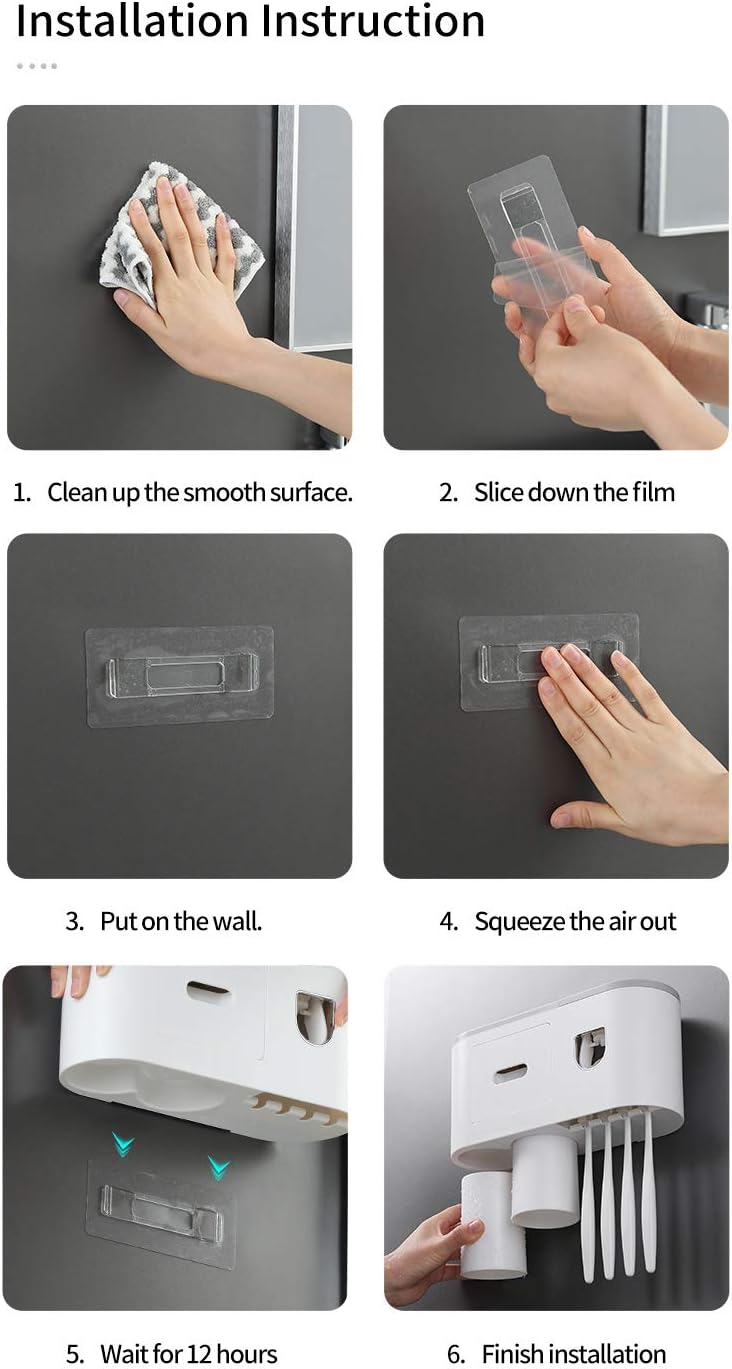 Toothbrush Holder Rack Bathroom Storage Organiser 2 Cups