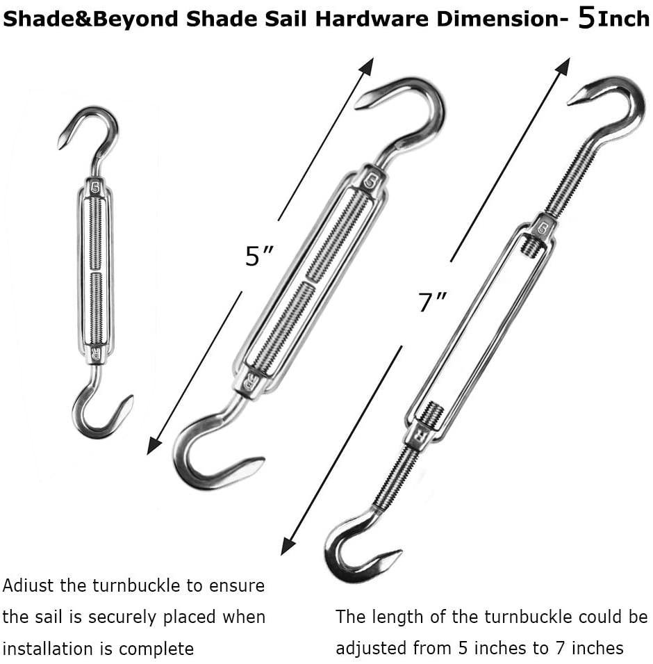 Sun Shade Sail Hardware Kit Set