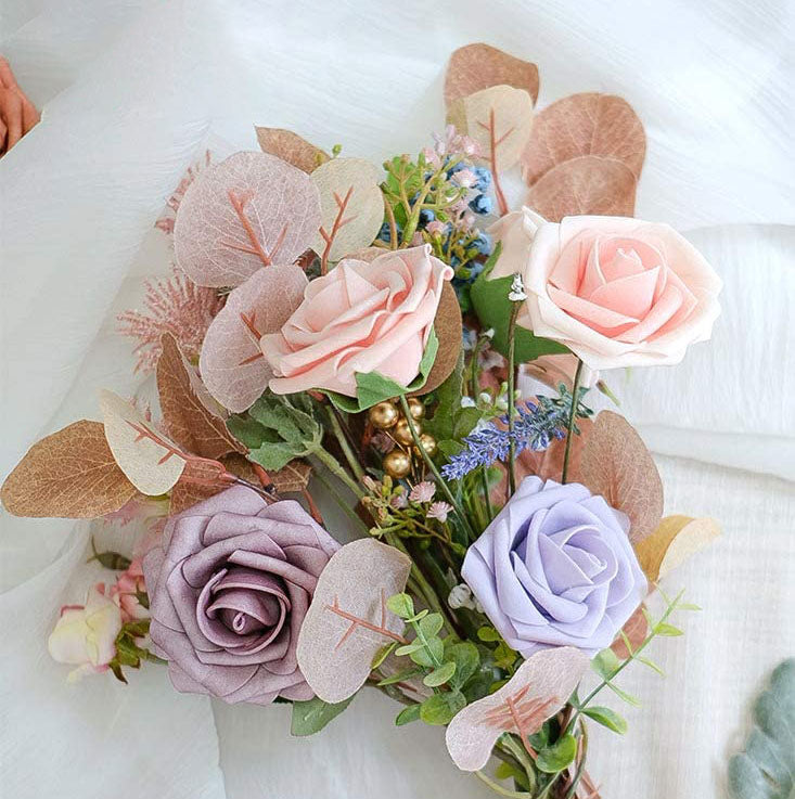 25pcs Artificial Flower Rose Decorated Rose Flower - Light Pink