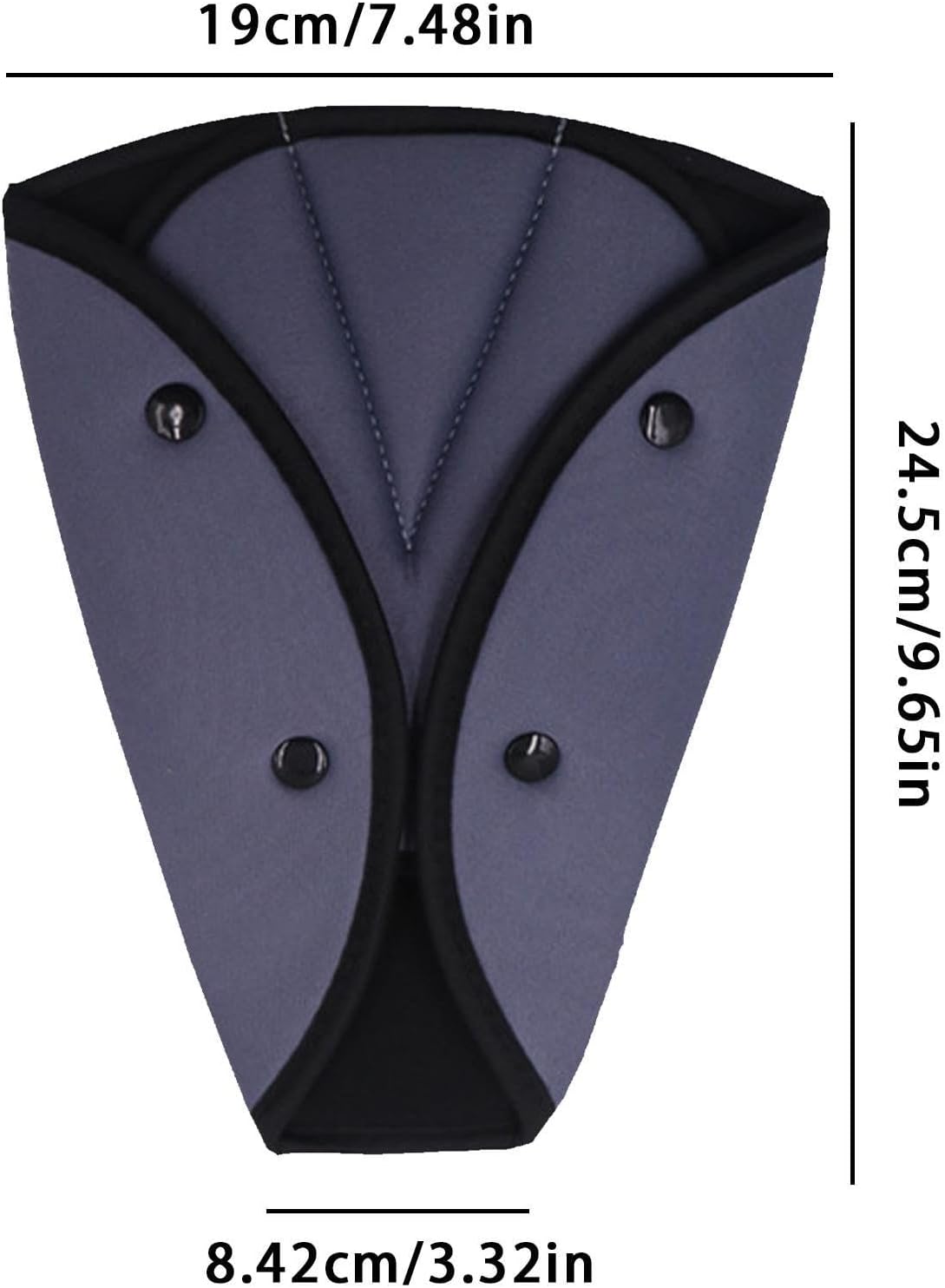 2PC Car Child Seatbelt Cover Strap Protector Black and Gray