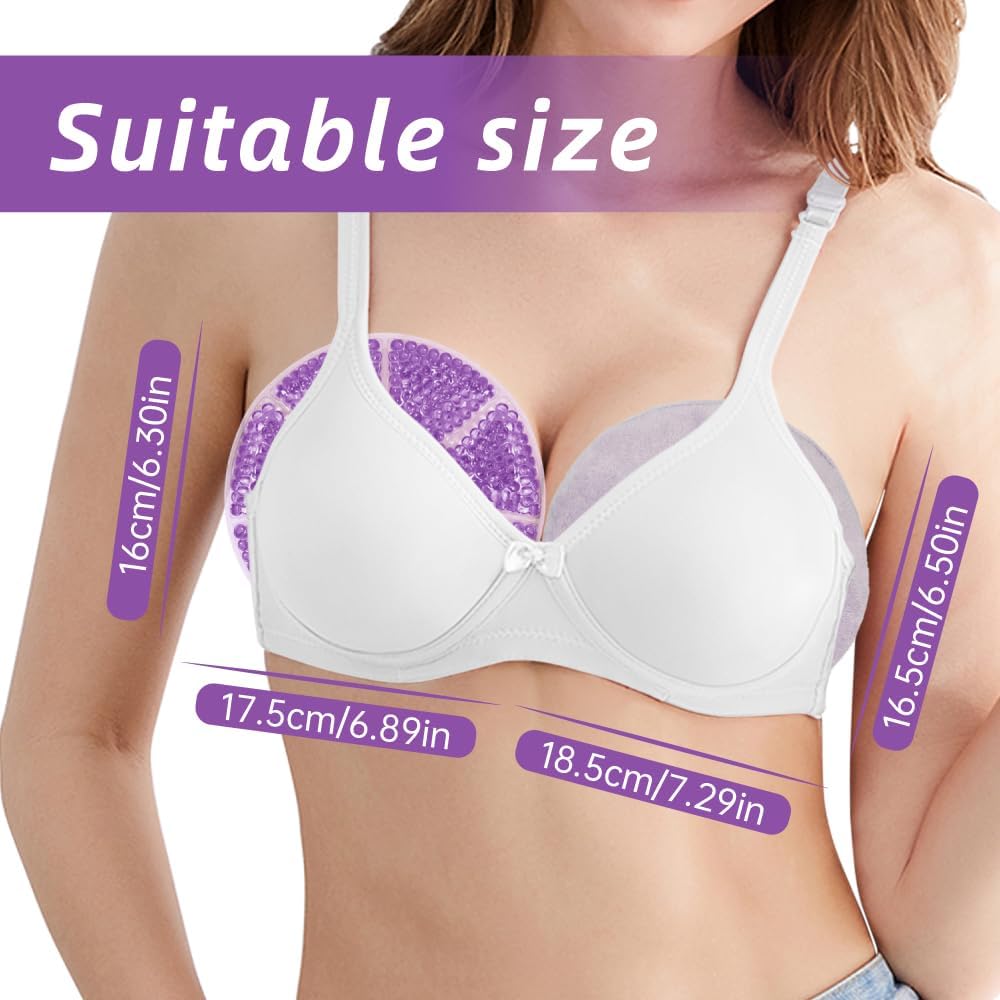 Hot Cold Breast Gel Bead Ice Packs Breast Pads Relief for Breastfeeding