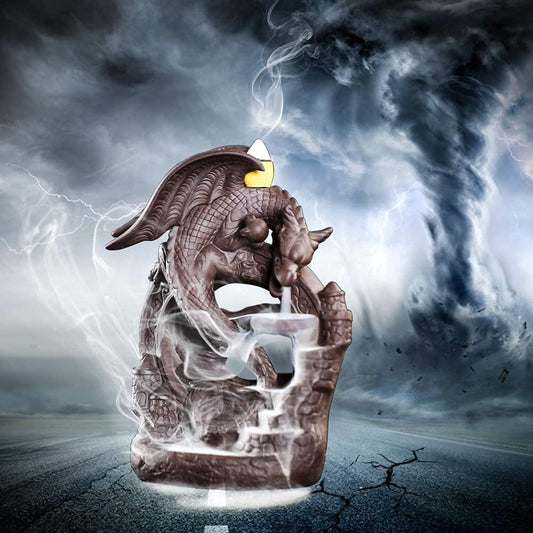Backflow Incense Burner Dragon Castle