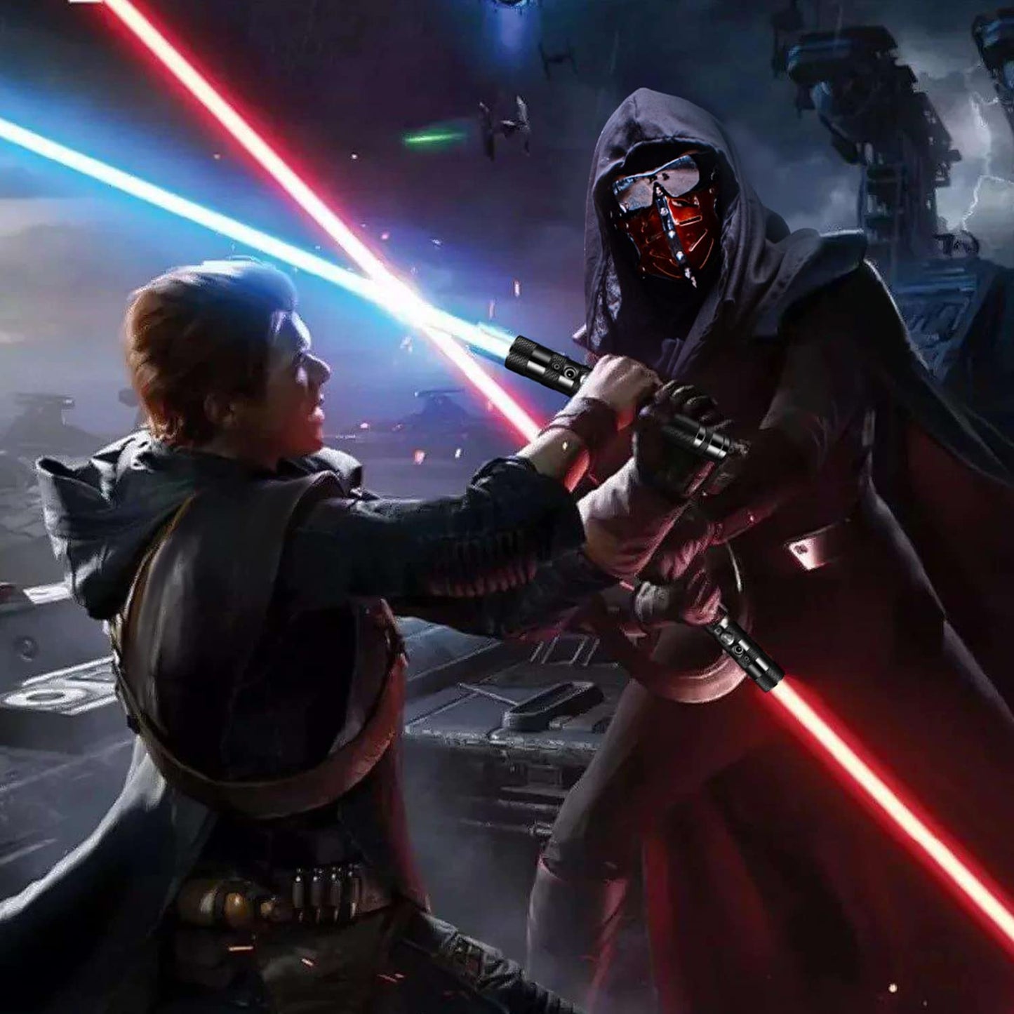 Lightsaber Metal Rechargeable LED Sword with 7 RGB Colors Changeable and Sound Fonts - Single-Bladed