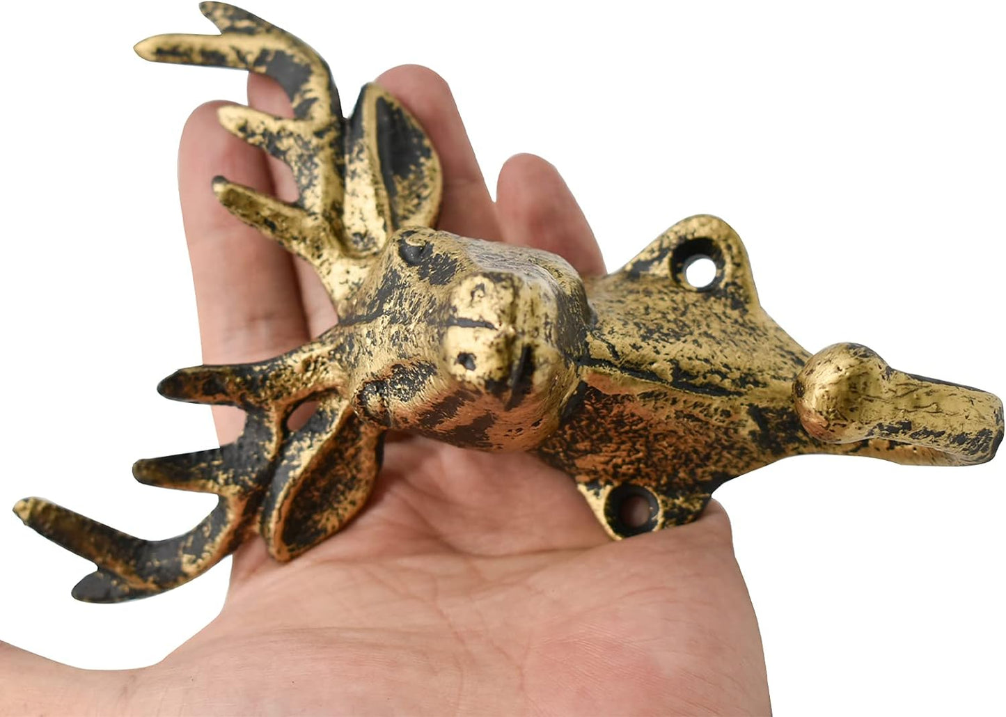 Cast Iron Deer Hook 2 Pack