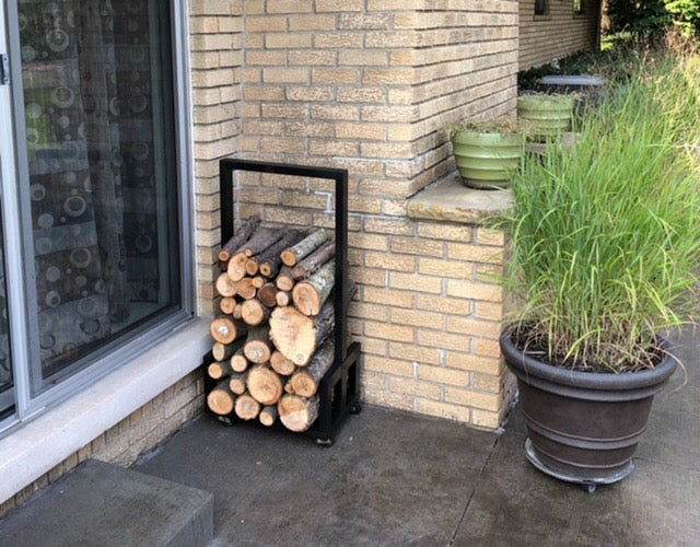 *CLEARANCE* Steel Firewood Rack H95cm