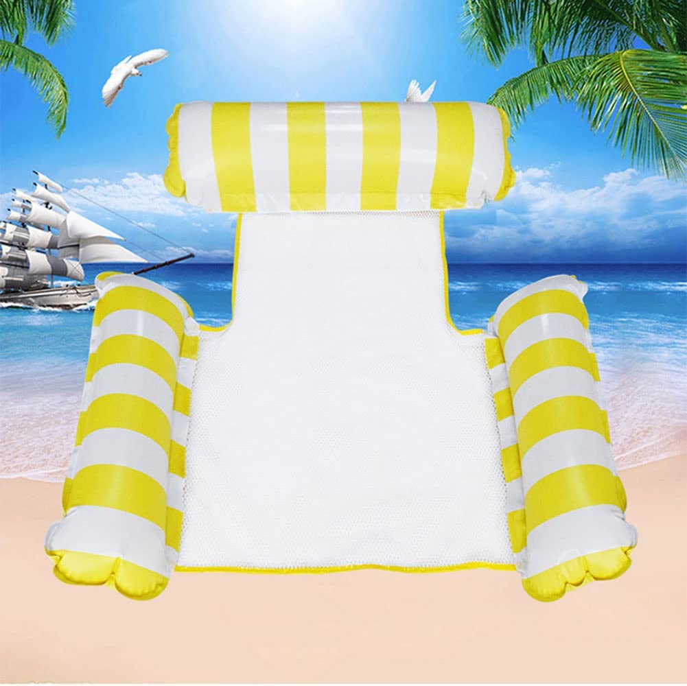 Inflatable Pool Chair Head Rest-Yellow