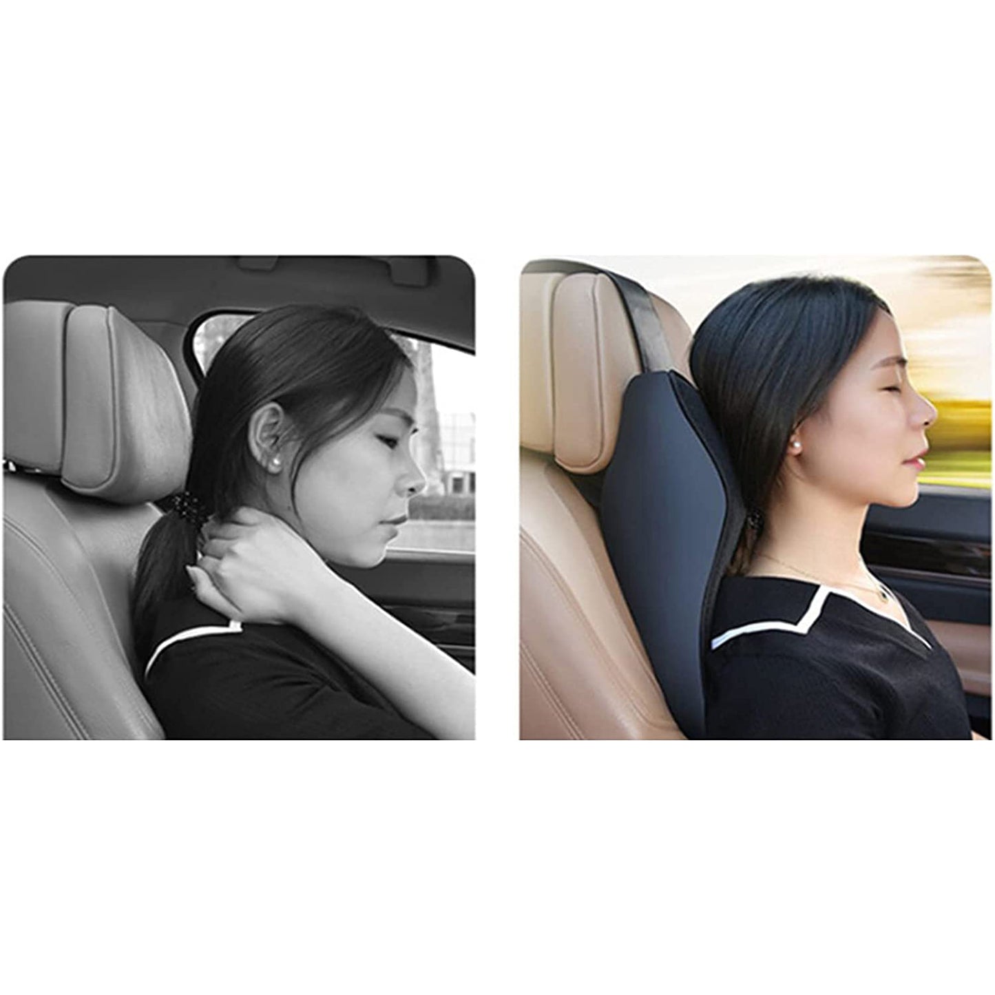 Memory Foam Car Seat Headrest Pillow _ Neck Support Cushion