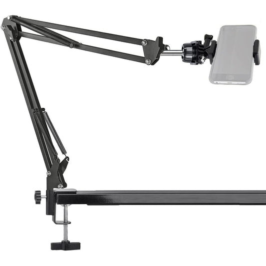 Rotation Universal Phone Clip Holder Clamp Flexible Articulating Arm Phone Mount for Desk