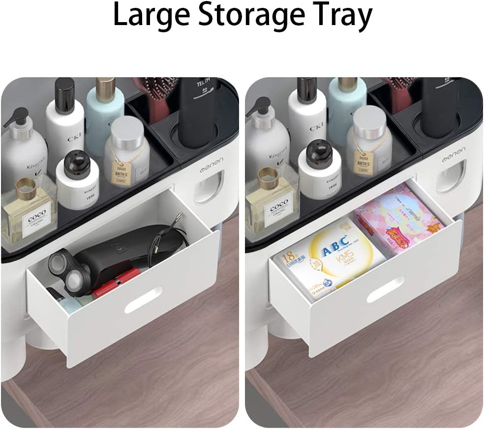 Toothbrush Holder Rack Bathroom Storage Organiser 4 Cups