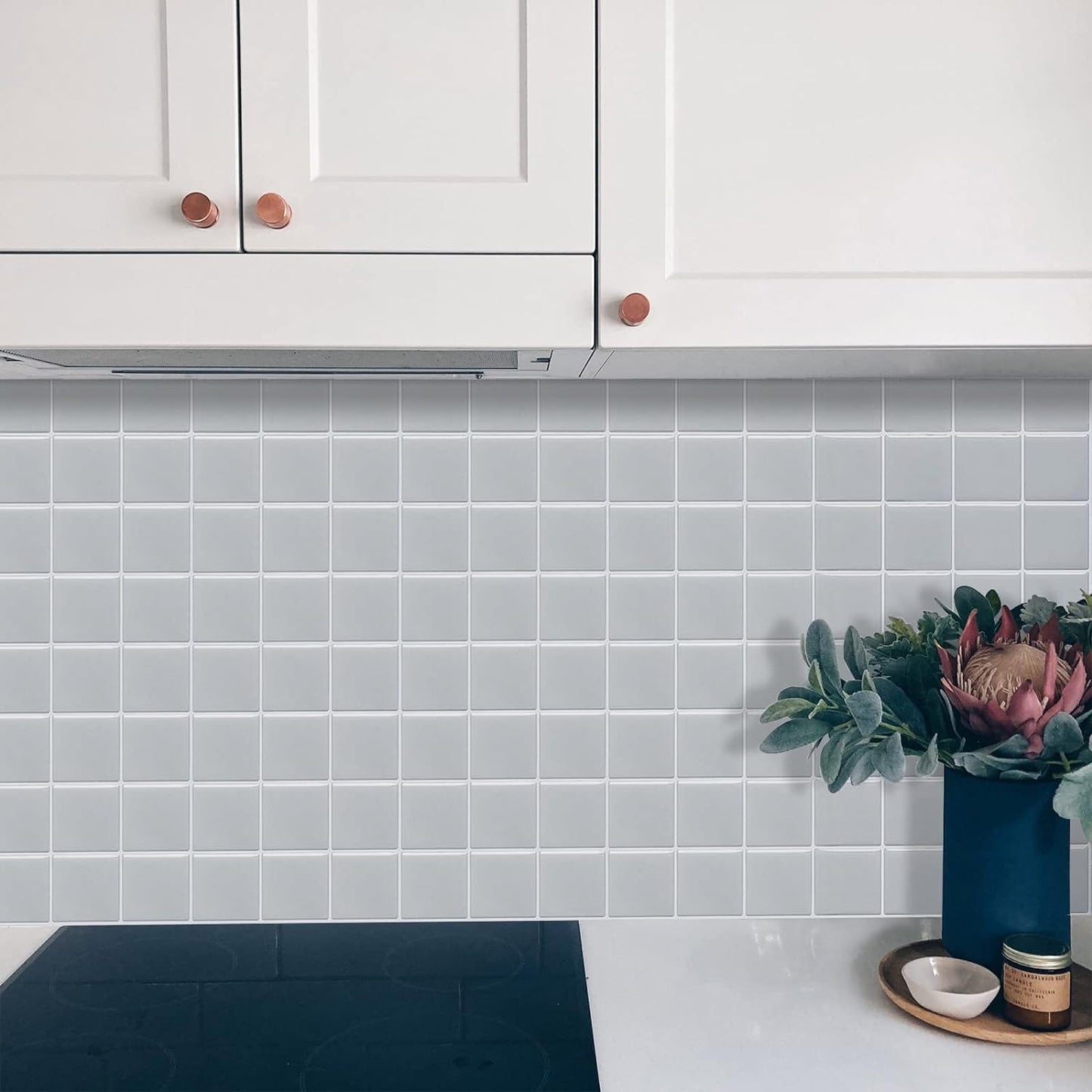 5 Pcs Self-Adhesive 3D Tiles - Mosaic Gray