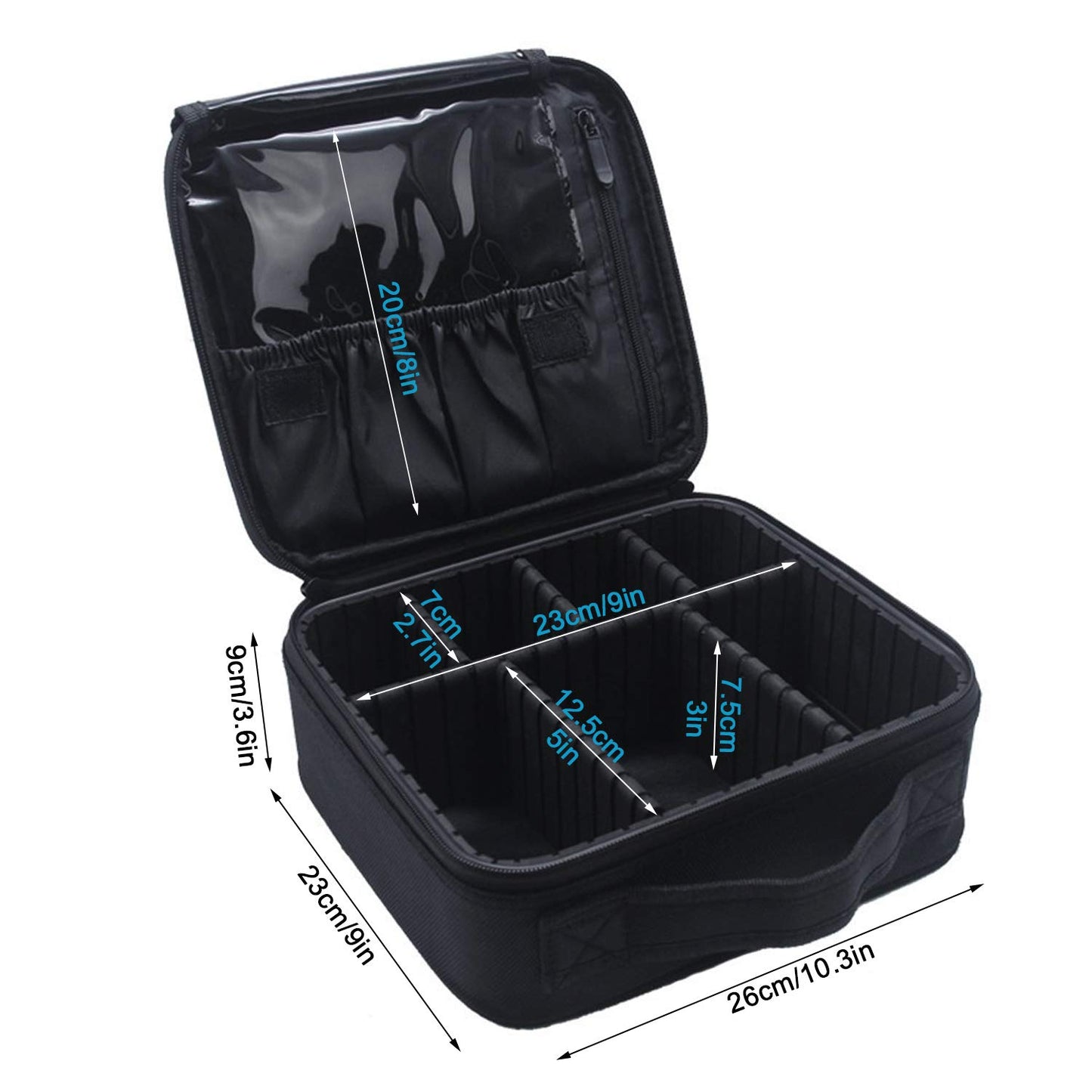 Travel Makeup Organizer Carrying Case