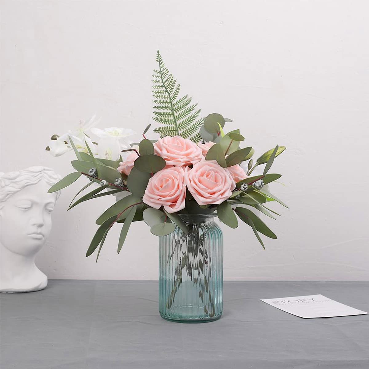 25pcs Artificial Flower Rose Decorated Rose Flower - Light Pink