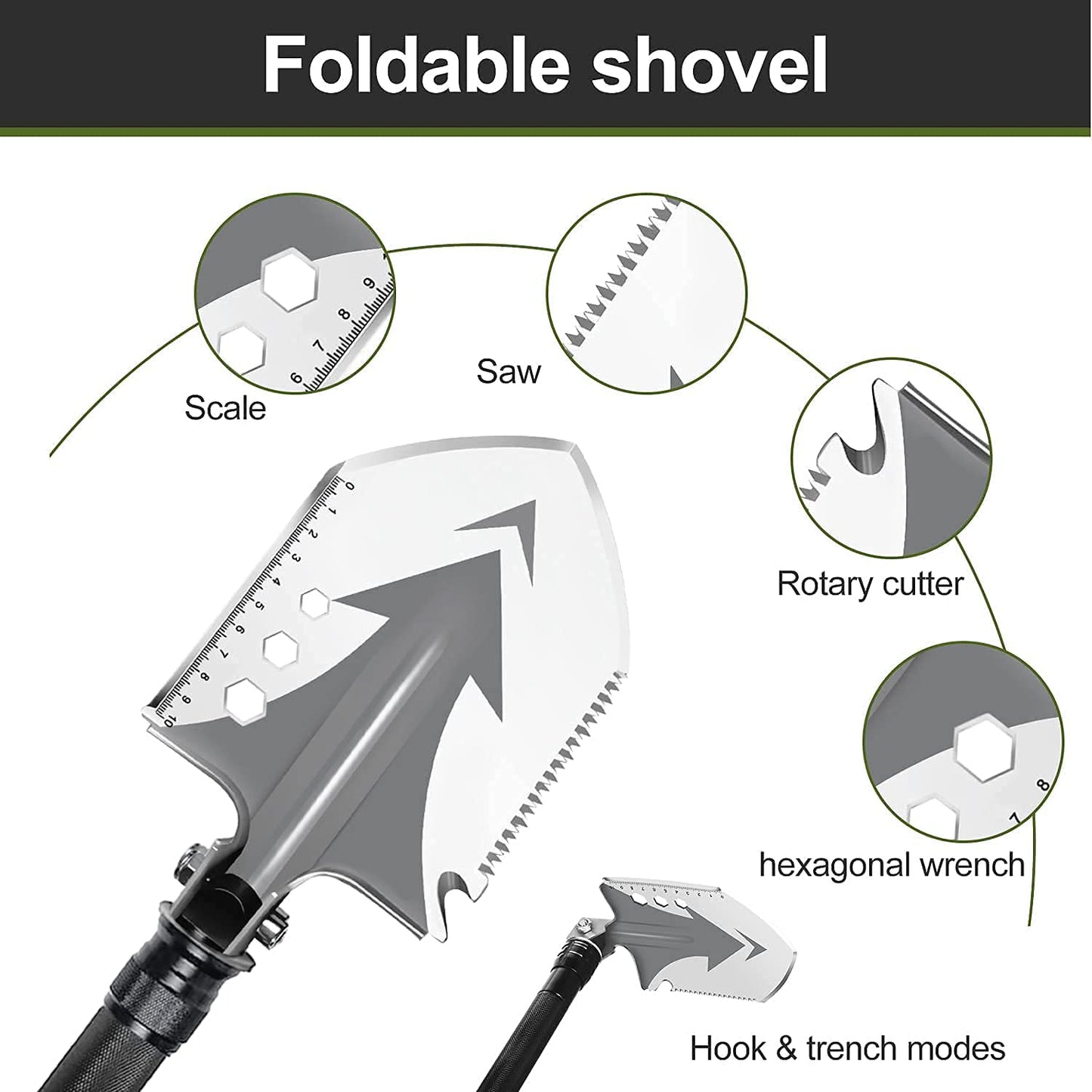 Multi Tool Tactical Shovel Tools Emergency Survival Kit