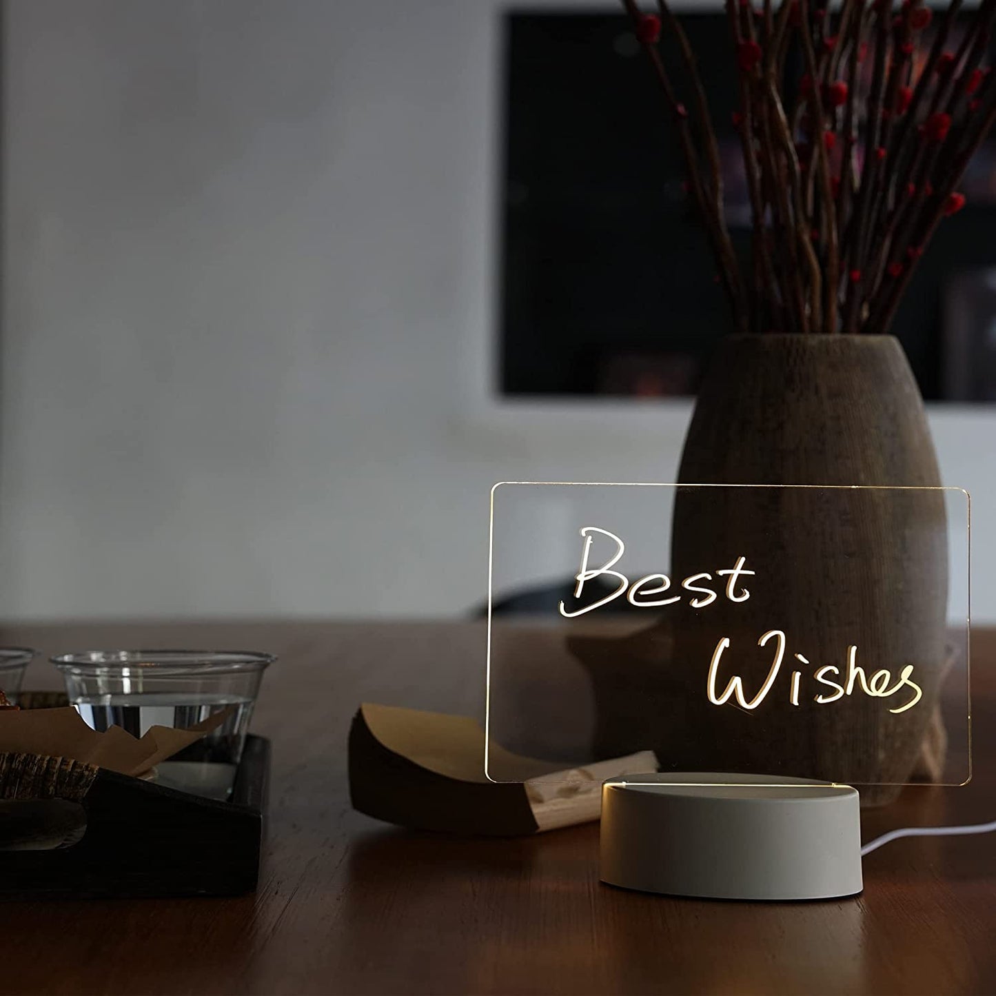 Acrylic LED Glow Memo Board Horizontal