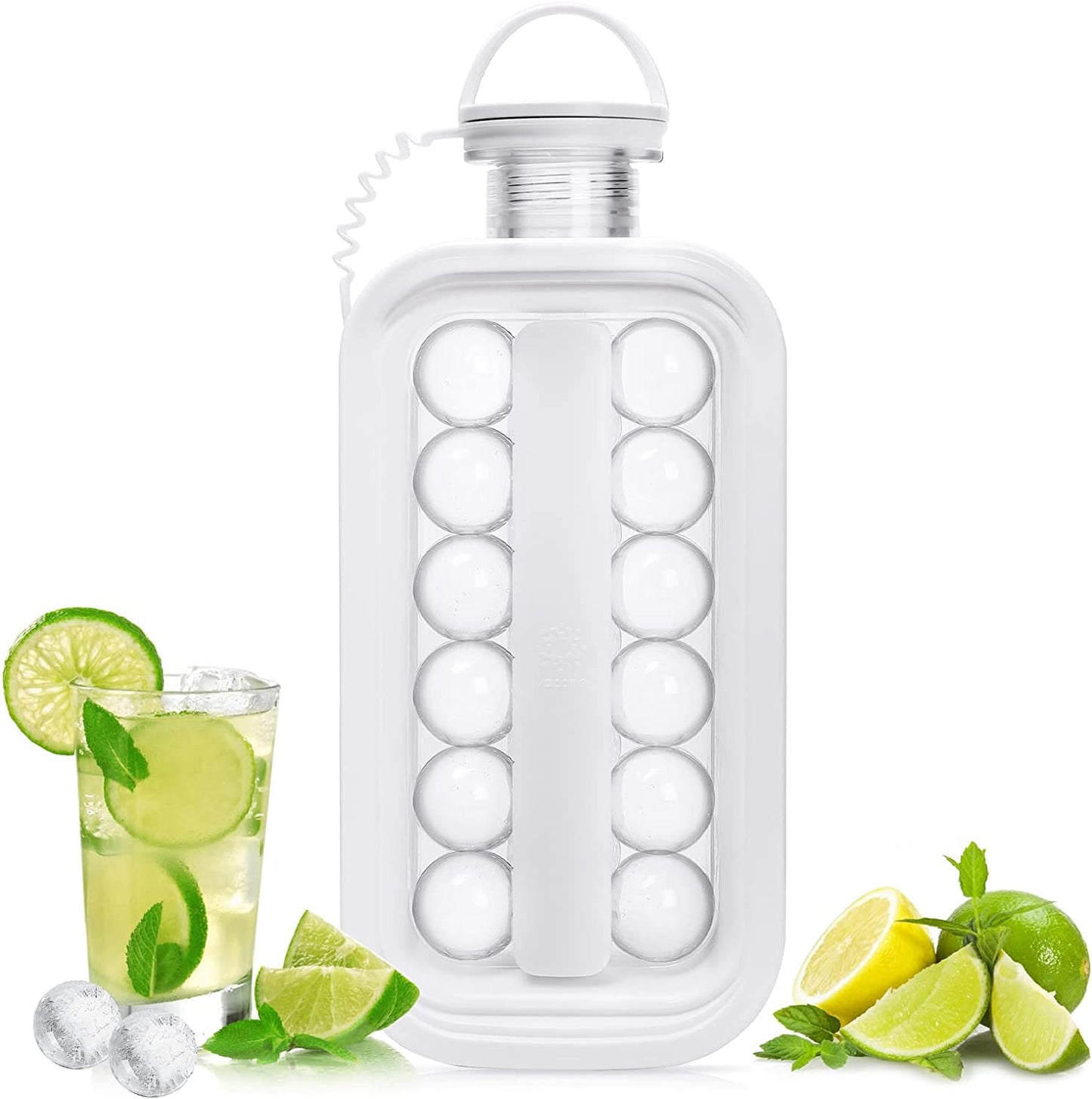 17 Pcs Portable Ice Maker Bottle White