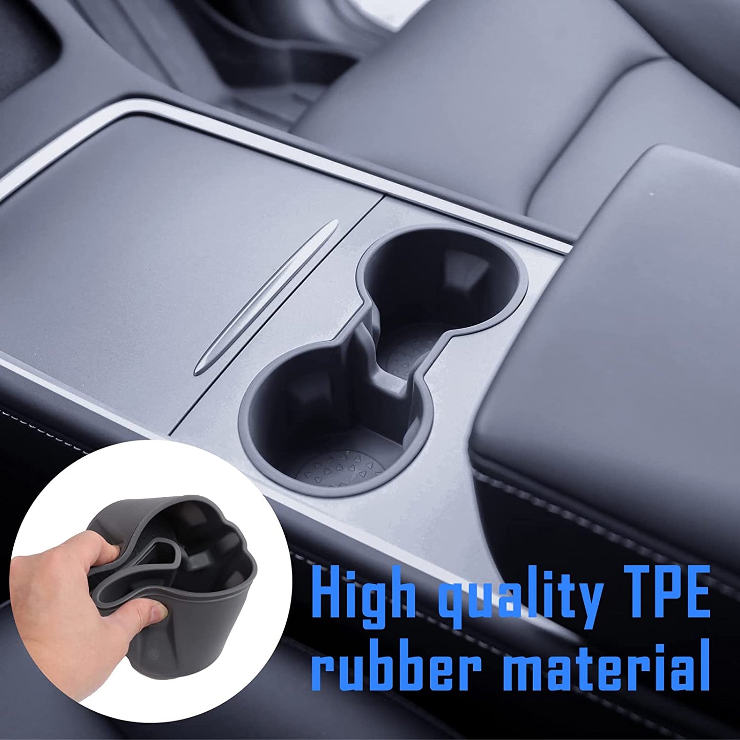 2021-2024 Tesla Model Y Model 3 Center Console Cup Holder Insert
