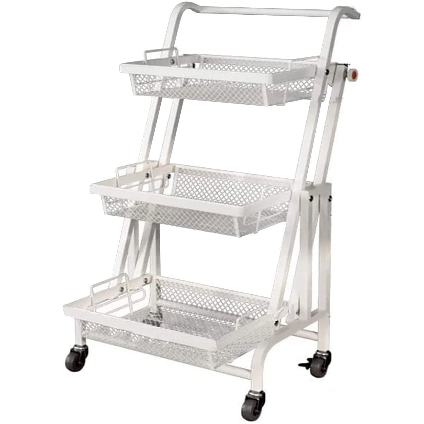 3-Tier rotating Serving Cart white
