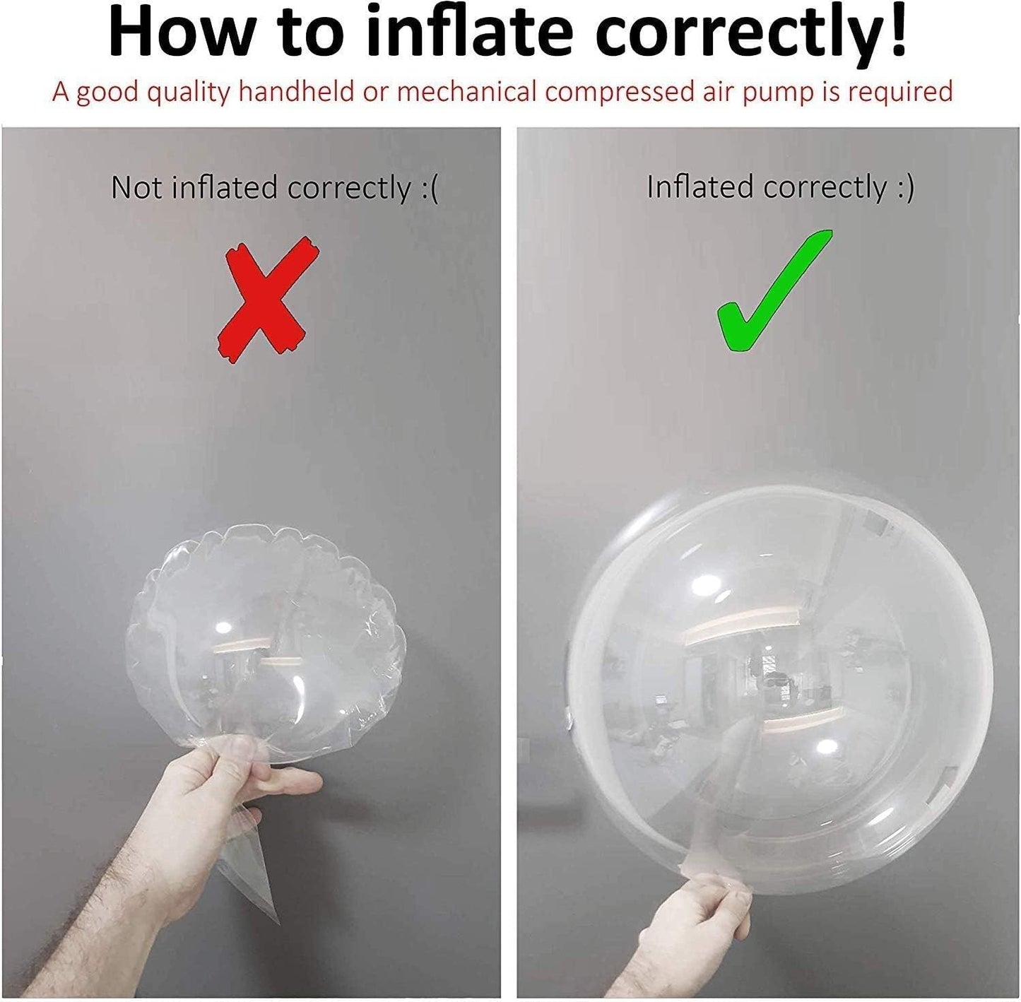 20 Pack LED Bobo Balloons Light Up Balloons Clear Helium Bubble Bobo Glow Balloons with String Lights for Parties Birthday Wedding Decoration