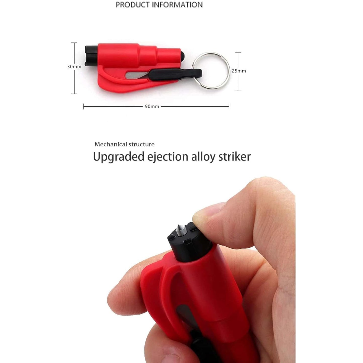 3 Pack 2-in-1 Car Emergency Escape Tool with Seatbelt Cutter Window Breaker Survival Whistle Glass Breaker