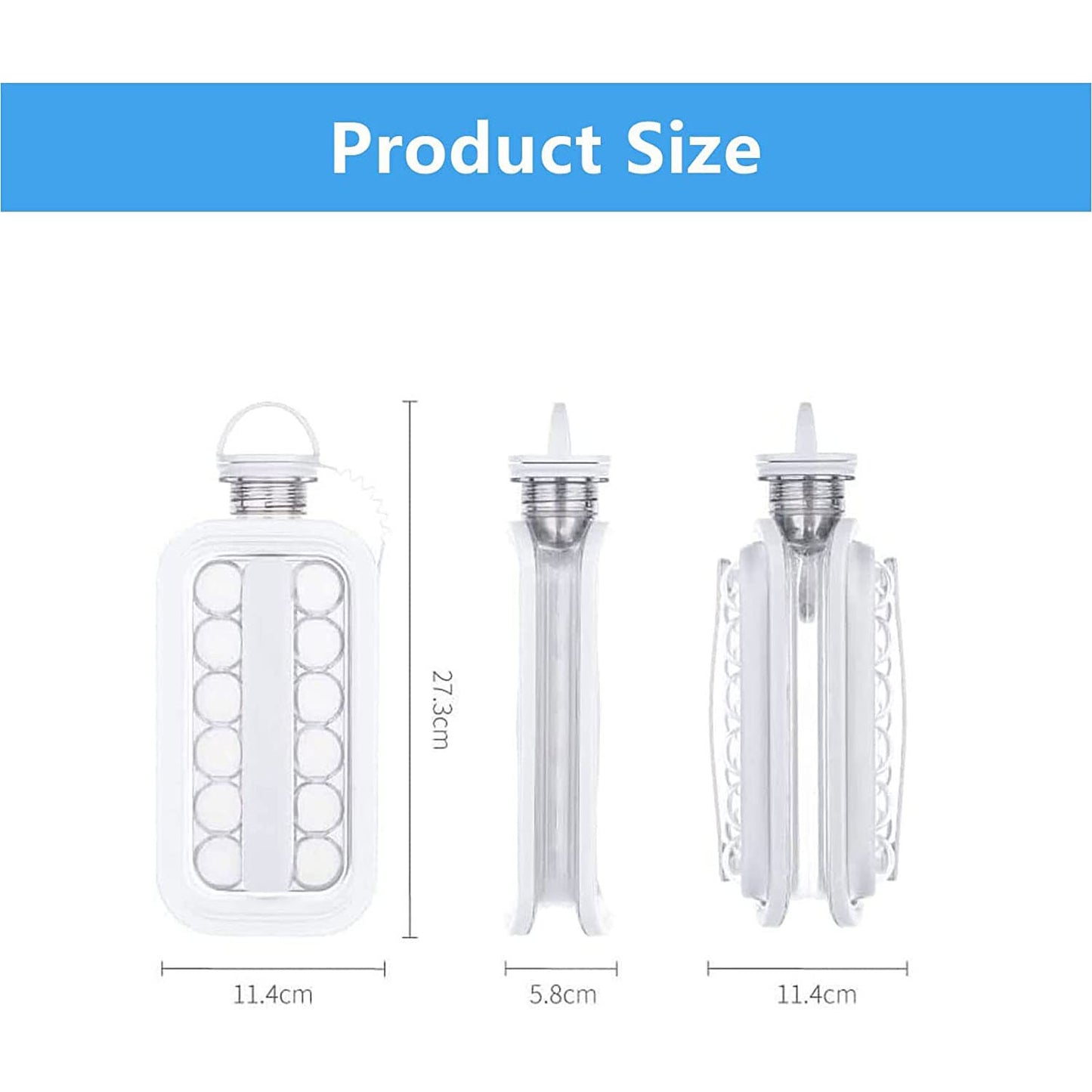 17 Pcs Portable Ice Maker Bottle White