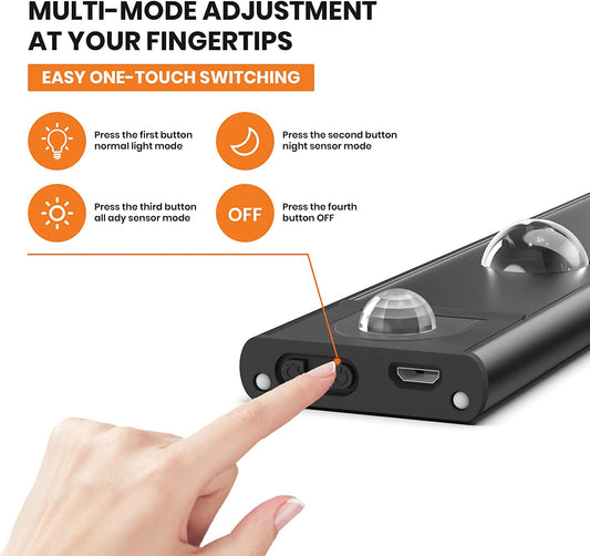 60cm LED Sensor Light Black Drawer Light