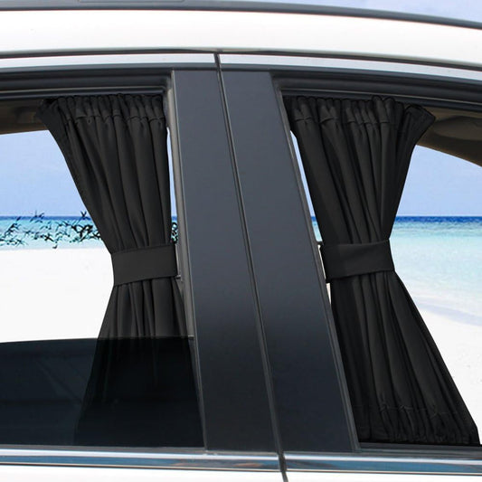 2PCS Black Car Sun Shade Side Window Curtain 70S Auto Foldable Protection Accessories Kit