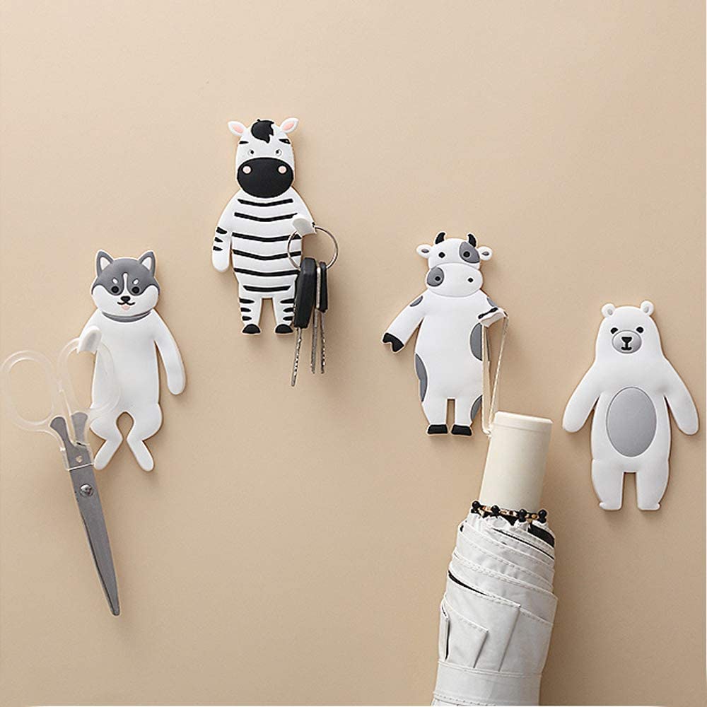 Wall Mounted Hanger Hooks Key Holder Hooks 4PCS